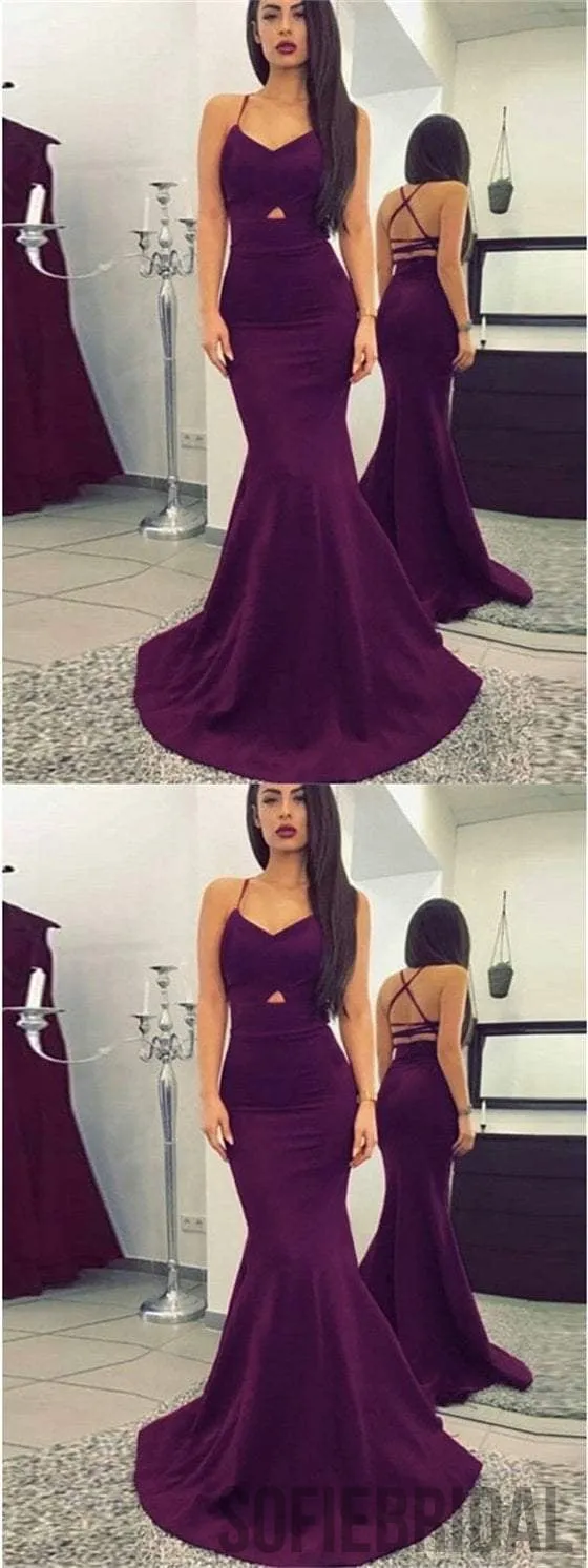 Simple Mermaid Prom Dresses, Sexy Prom Dresses, Purple Prom Dresses, Long Prom Dresses, PD0630