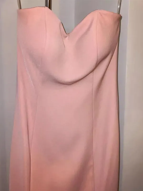 Simple Sweetheart Sleeveless Mermaid Satin Long Prom Dresses Online, OL579