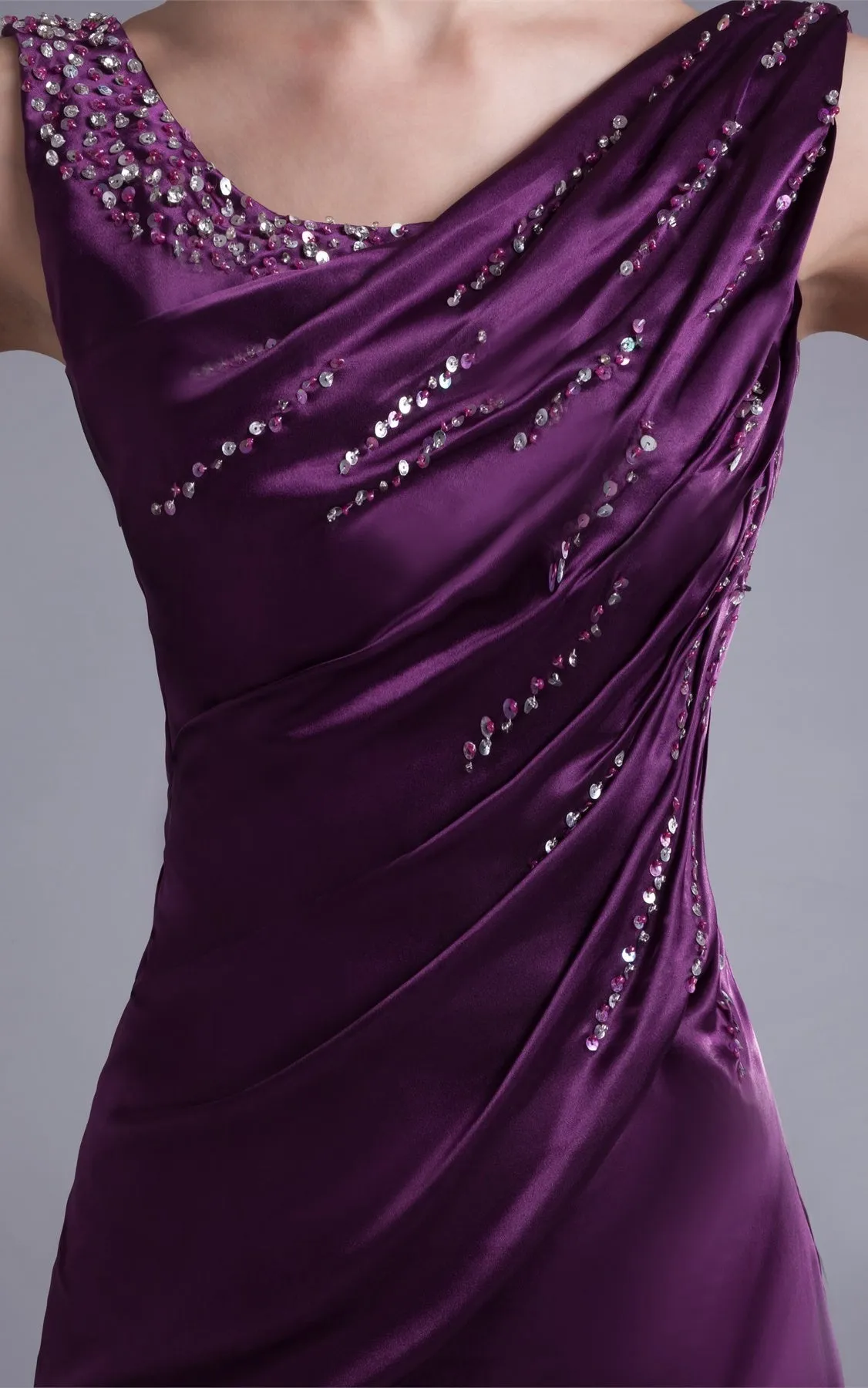 Sleeveless Satin Floor-Length Gown with Stress-GC_315641
