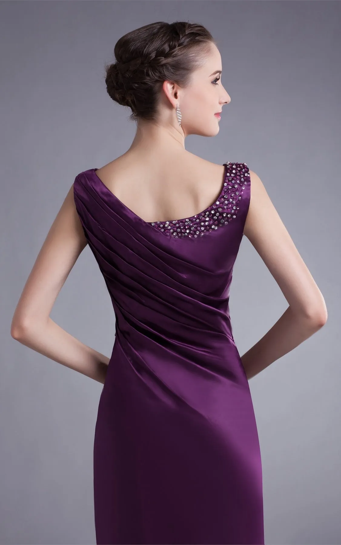 Sleeveless Satin Floor-Length Gown with Stress-GC_315641