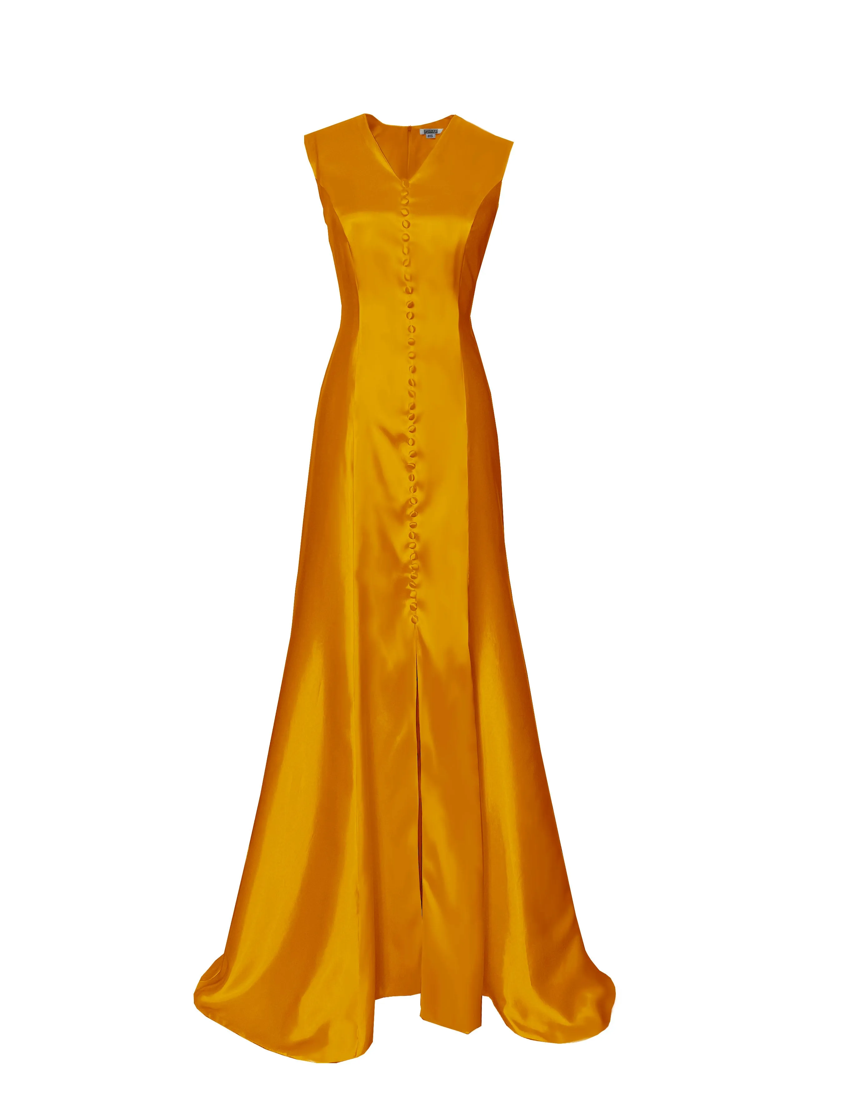 Sunset Satin Gown covered buttons *High quality