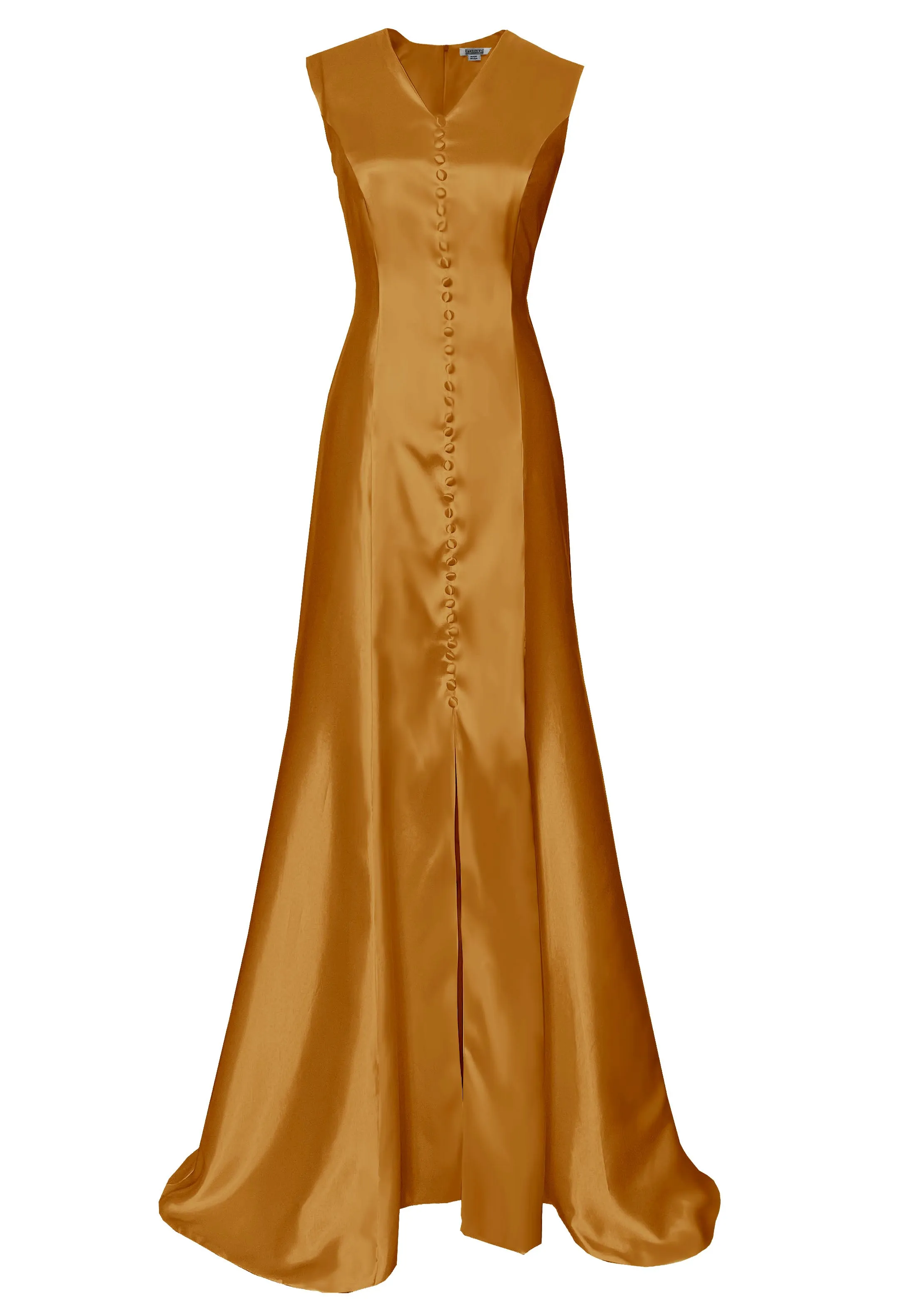 Sunset Satin Gown covered buttons *High quality