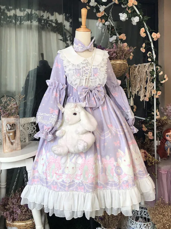 Sweet Lolita Dress Polyester Long Sleeves Dress Sweet Lolita Dress
