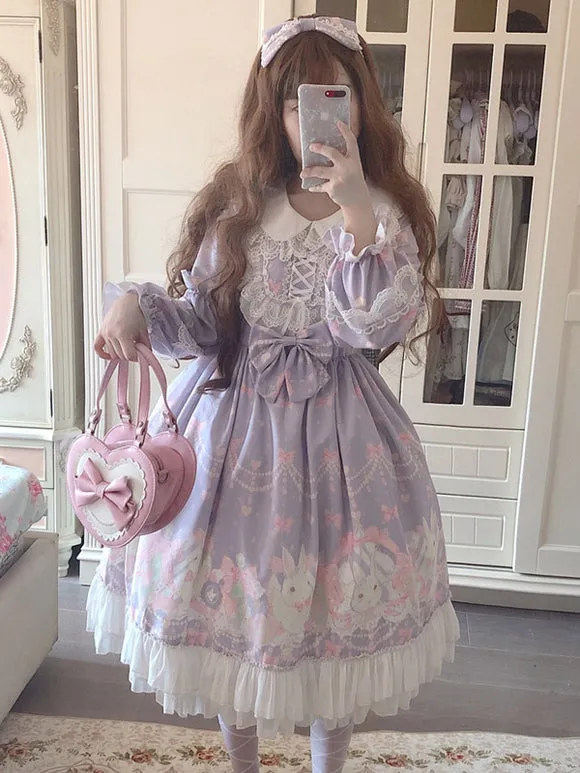 Sweet Lolita Dress Polyester Long Sleeves Dress Sweet Lolita Dress