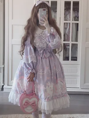 Sweet Lolita Dress Polyester Long Sleeves Dress Sweet Lolita Dress