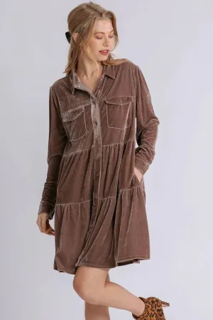 Velvet Almond Dress