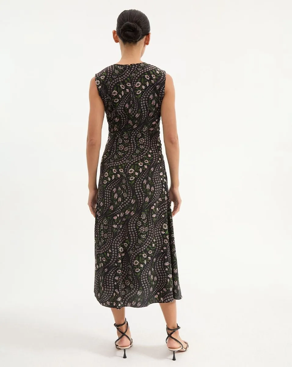 Veronica Beard Viviana Dress in Black Multi