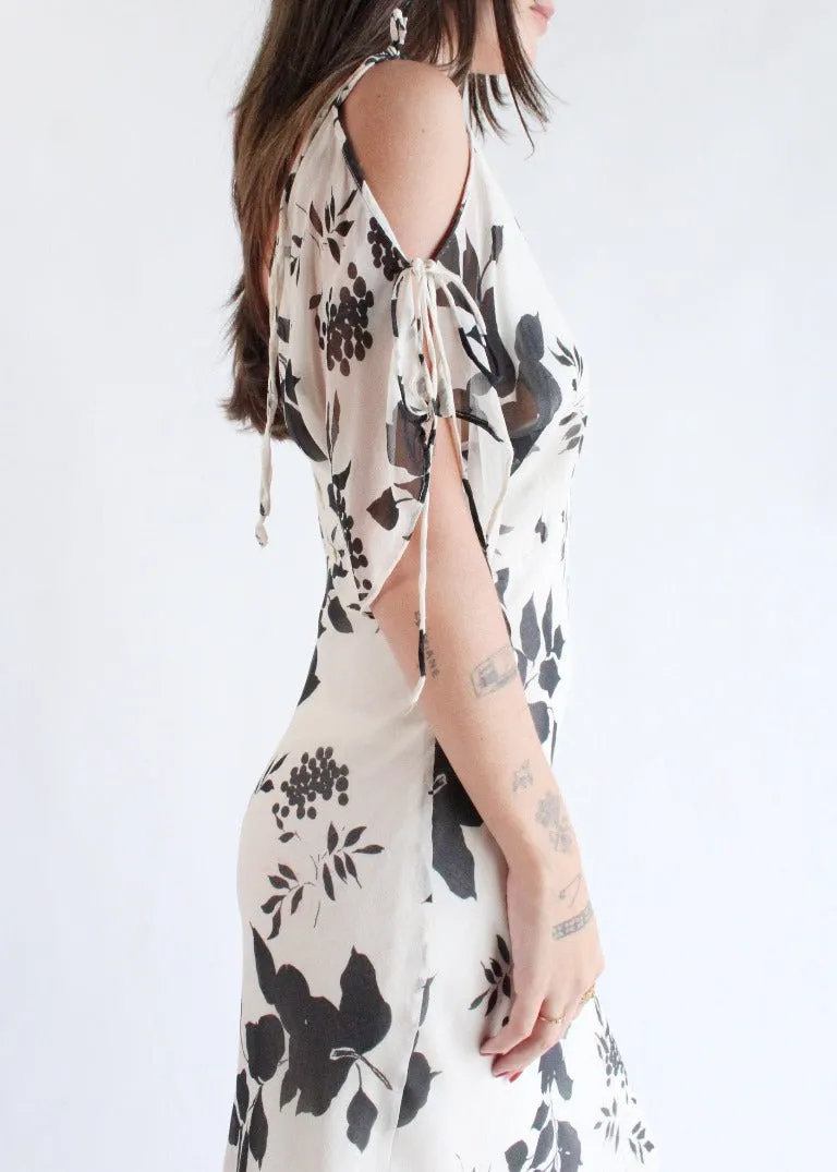Vintage Floral Dress D0155