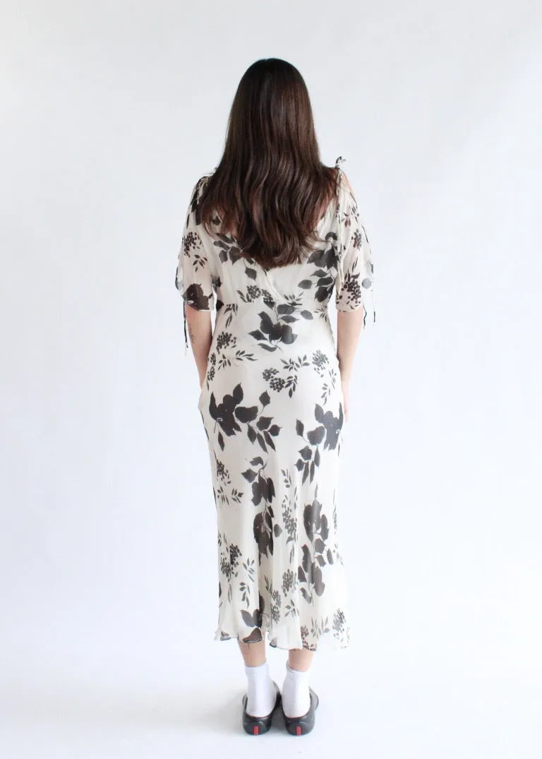 Vintage Floral Dress D0155