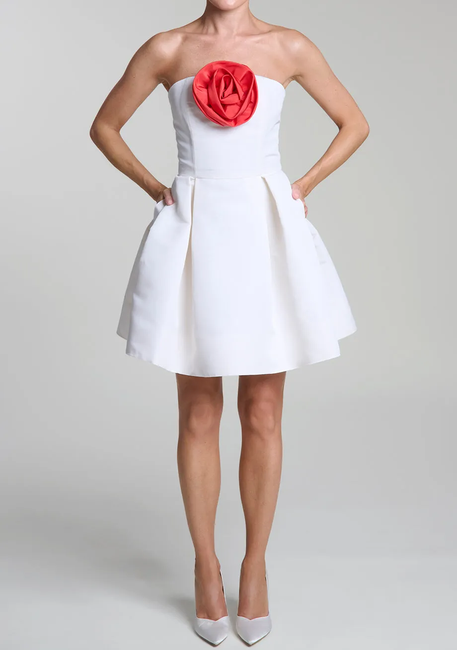 Vivienne Silk Faille Mini Dress