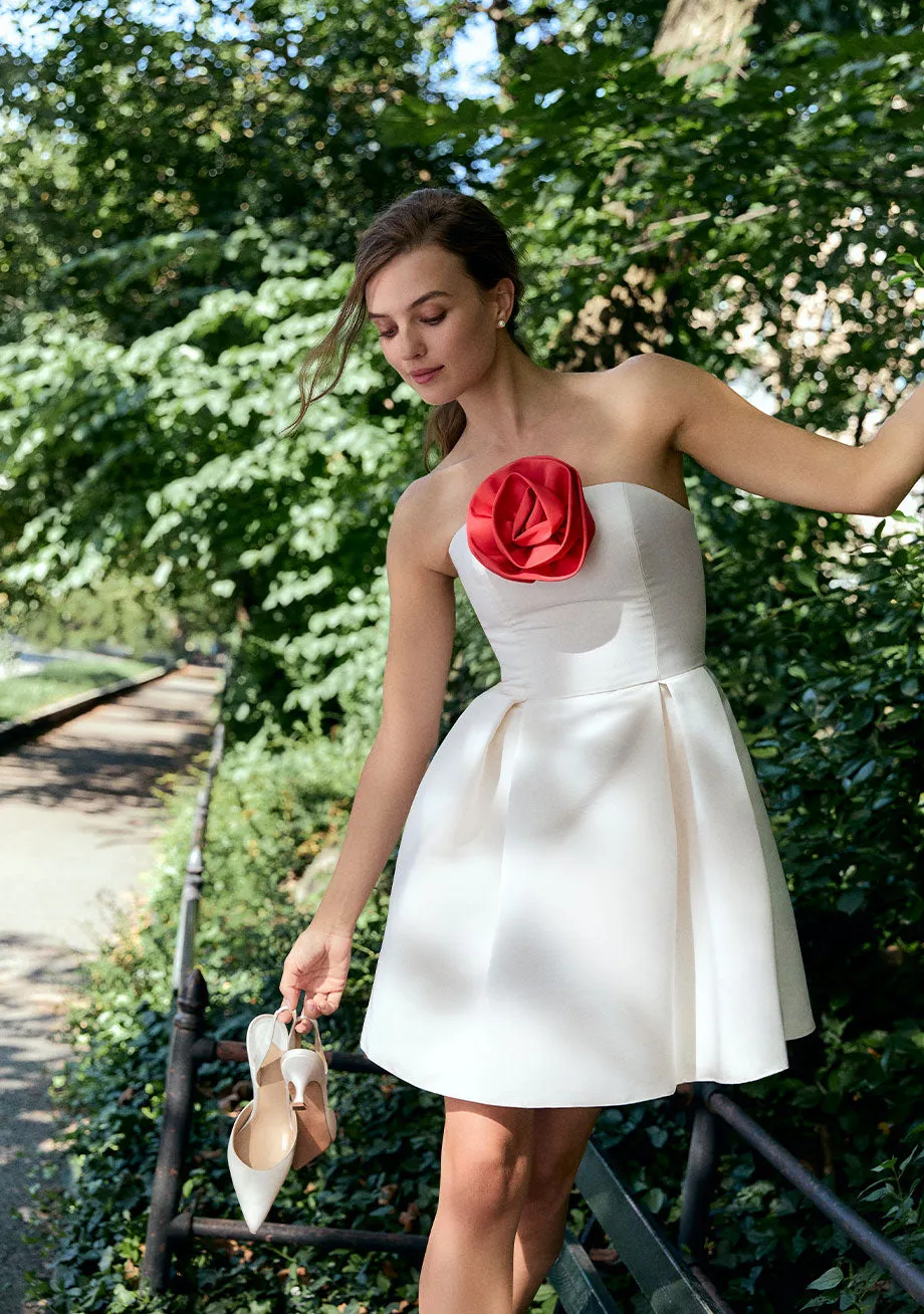 Vivienne Silk Faille Mini Dress