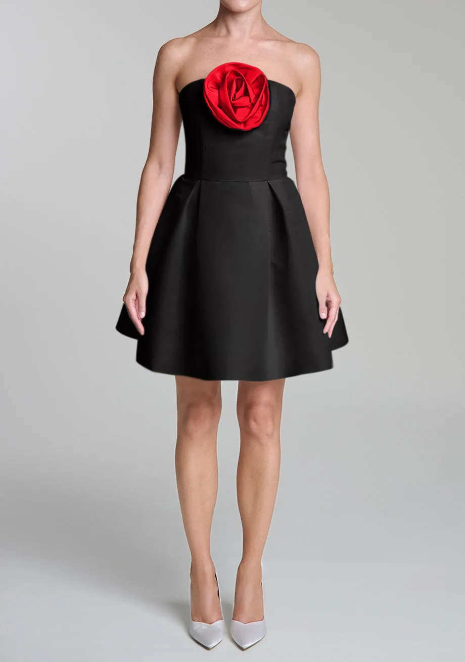 Vivienne Silk Faille Mini Dress