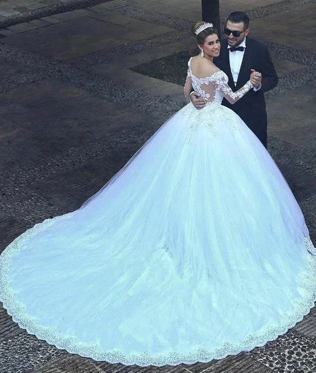 Wedding Guest Dresses: Lace Wedding Dress Ball Gown Princess Bridal Wedding