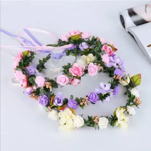 White Flower Wedding Headpieces With Beads, Wedding Headpieces, Wedding Accessories, TYP1260
