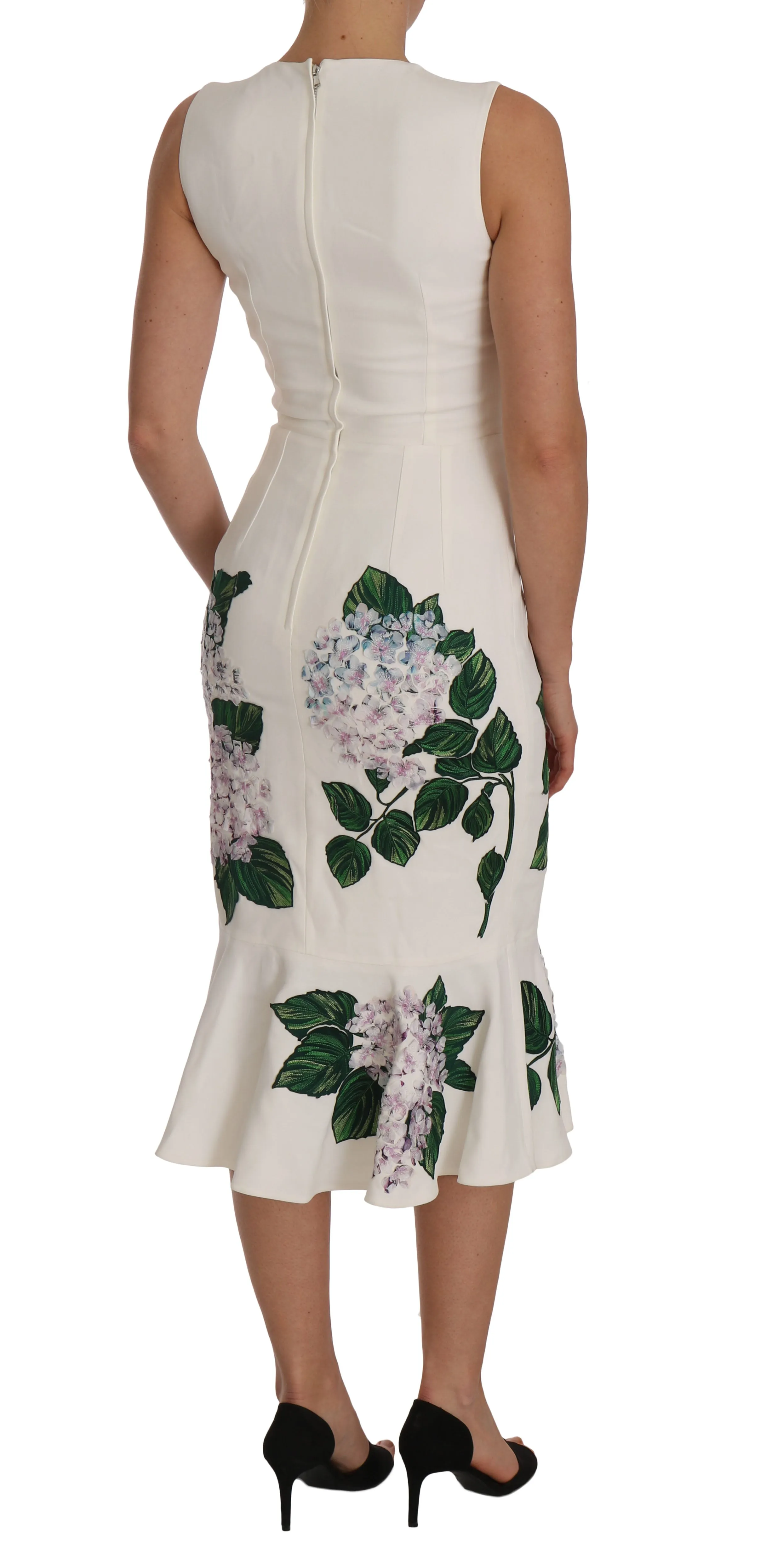 White Stretch Ortensia Sheath Dress
