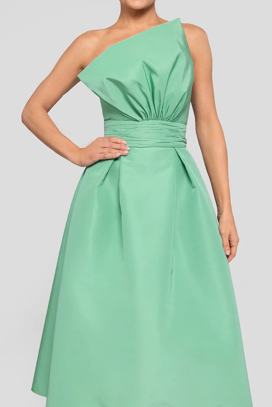 Willow Silk Faille Full Midi Dress