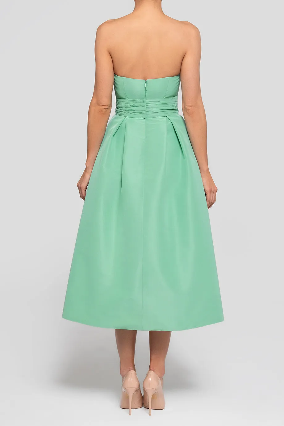 Willow Silk Faille Full Midi Dress