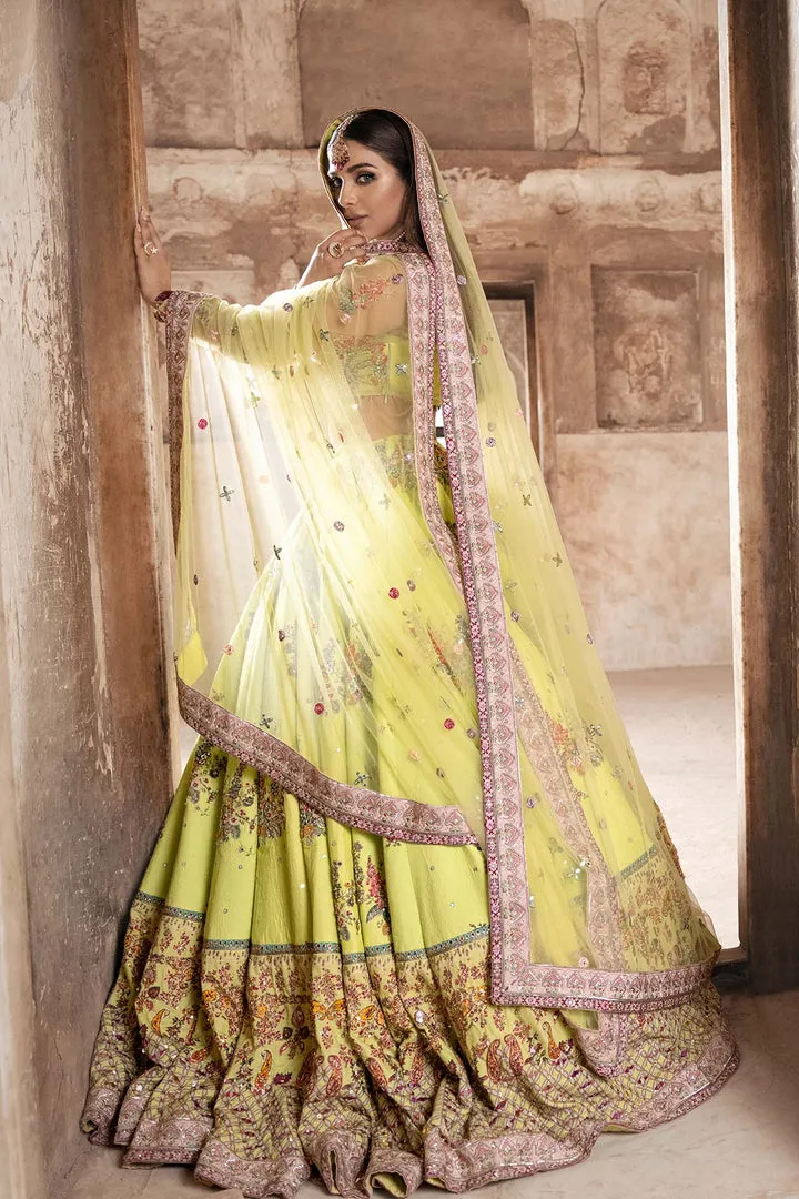 Yellow Silk Lehenga Choli for Pakistani Wedding Dresses