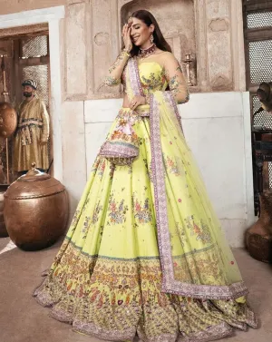 Yellow Silk Lehenga Choli for Pakistani Wedding Dresses