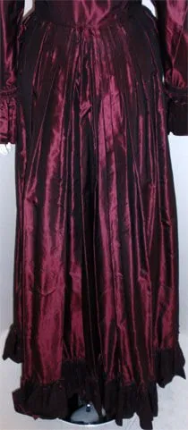 YVES SAINT LAURENT 1990s Purple Iridescent Silk Taffeta Gown