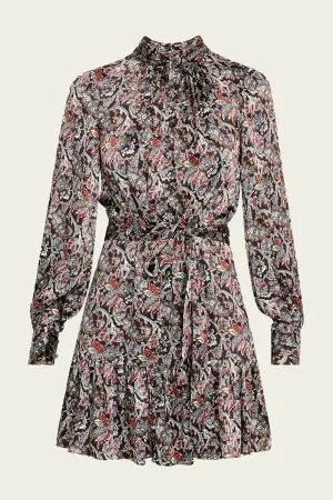 Zoella Dress in Black Multi